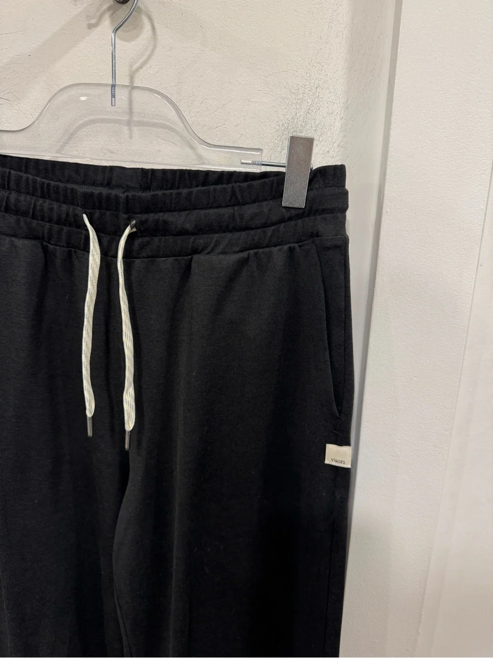 Vuori Black Wide-Leg Drawstring Joggers
